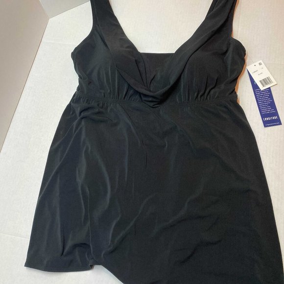 NWT Longitude Tie Cowl Black One Piece - Picture 4 of 5